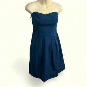 Shoshanna NEW strapless lined flared deep blue mini formal dress evening size 8